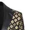 Men's European Size Diamond Sequin Peaked Lapel Suit for Autumn/Winter Events (Model: ZT-X45)