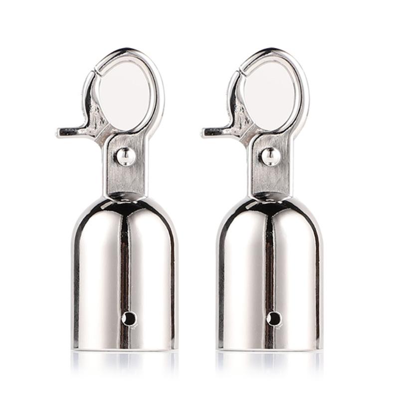 Набор из 2 прочных наконечников для веревки из нержавеющей стали для надежного соединения и ограничения шнуров и веревок