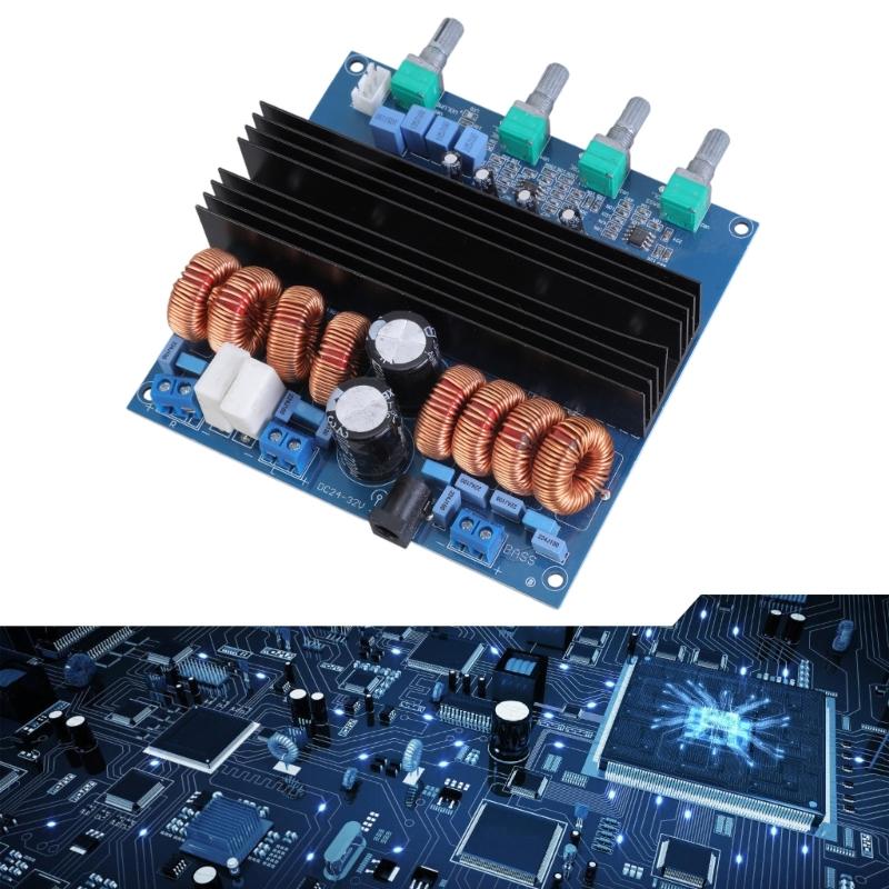Large Power TDA7498E Digital Power Amplifier Board 2.1CH Board with Superior Heat Dissipation Function for DIY Projects