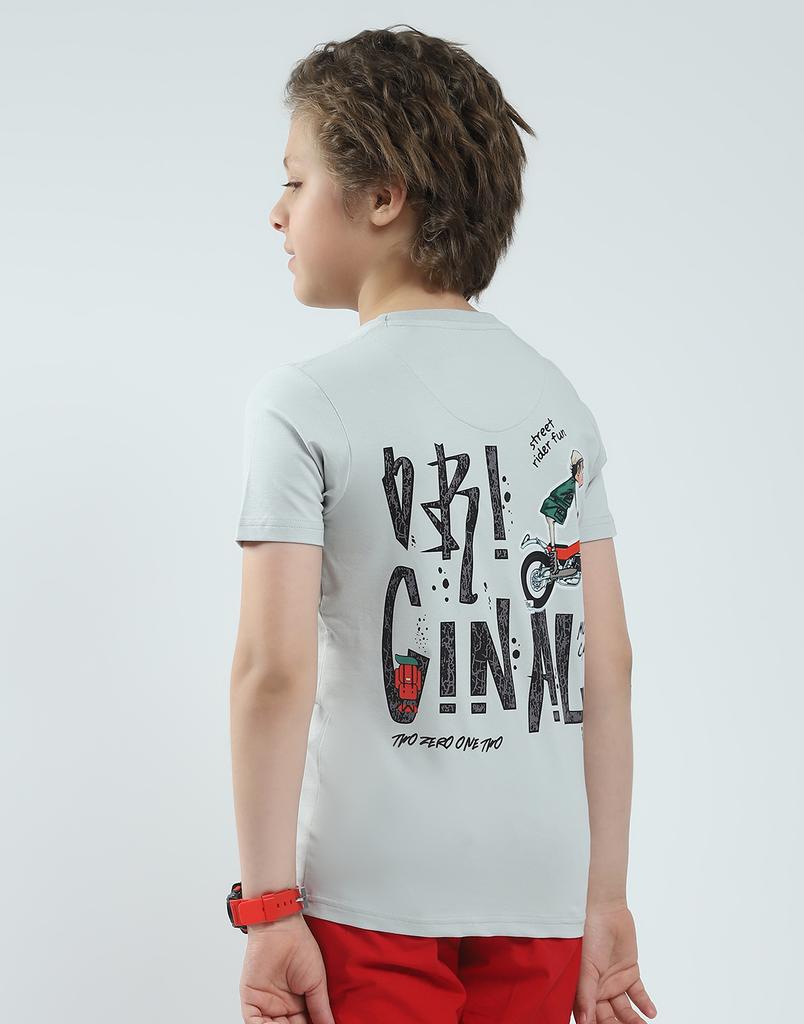 MONTE CARLO Boy's Regular Fit Printed Half Sleeve T-Shirt