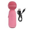 Bluetooth Microphone Portable Wireless Karaoke Mic Speaker Children Cartoon Toys for Home Birthday PartyPink