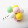 8Pcs Ball Bundle Colorful Clay Cake Topper Hat Creative Cupcake Card Flag Birthday Party Baby Shower Dessert Decoration