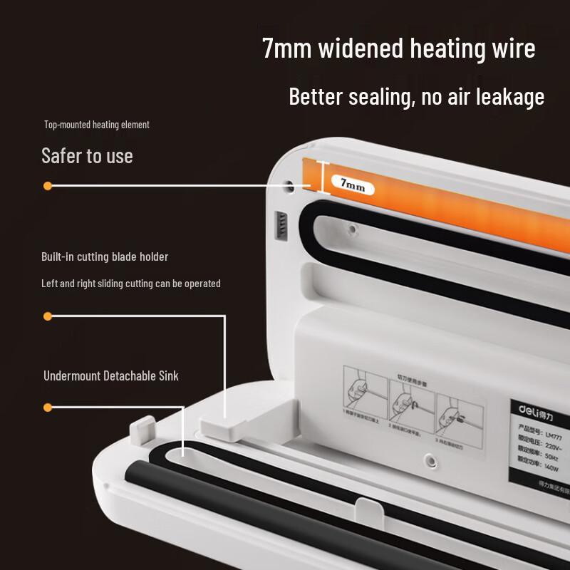Deli LM777 Automatic Vacuum Sealer CN plug (adapter included)