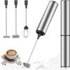 USB Rechargeable Handheld Milk Frother with Cover Electric Whisk Foam Maker Egg Beater  Barista Use