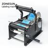Ручная этикетировочная машина ZONESUN с ручкой, аппликатор этикеток, металлическая машина для упаковки круглых бутылок, этикетировщик бутылок ZS-50P