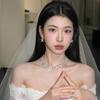 Серьги-подвески и колье «Алмазный бант-капля» – Изысканные ювелирные изделия высокого класса для женщин
