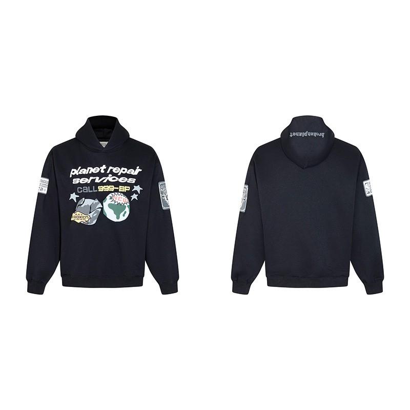 Broken Planet Market BPM Fleece Hoodie Men Women Loose Fit Casual Winter Sweatshirt
