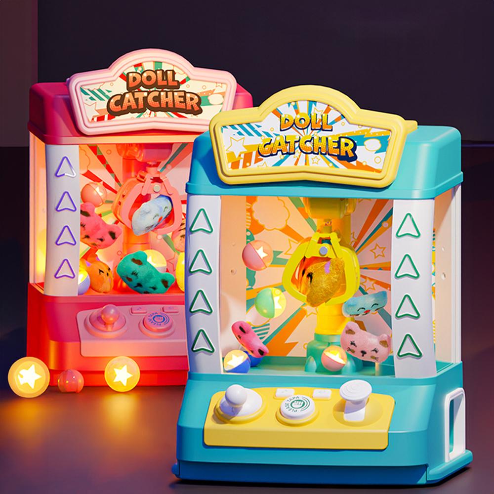 Claw Machine for Kids Home Arcade Game Machine Candy Vending Grabber Prize Dispenser Toy with LED
