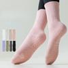 New Solid Color Mid-calf Cotton Yoga Socks Pilates Socks Non-slip Professional Sports Socks Dance Fitness Training Floor Socks