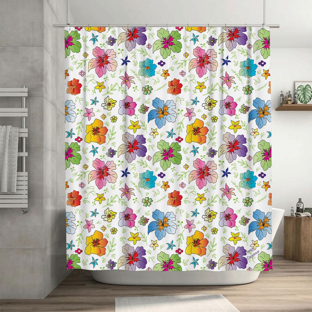 New Arrival Charming Brown Dog Print Shower Curtain Waterproof Bathroom Decor