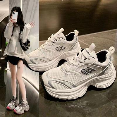 Платформа Папа Туфли Женские Туфли Увеличенные Осенние Новые Сетчатые Дышащие Кроссовки