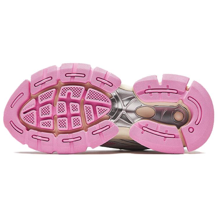 Anta Champion Series Универсальные модные нескользящие износостойкие низкие повседневные туфли женские кроссовки розовые серебристые 122438805A-3