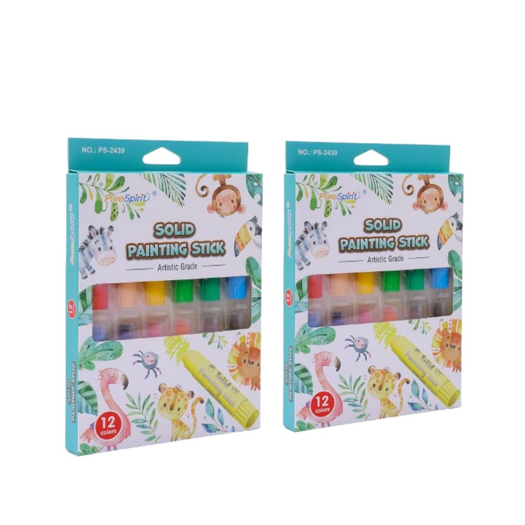 8/12 Colors Crafts Paint Sticks Solid Painting Stick Washable Paint Sticks Drawing Graffiti Art for Kids and Students