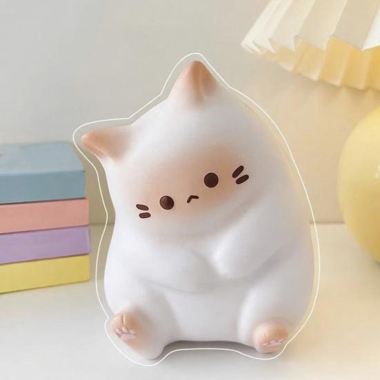 Игрушка-кот для снятия стресса, мультяшный, мягкая, эластичная, толстый котенок, сжимаемая игрушка, для расслабления, снижения тревожности, животное, сенсорная игрушка, сувениры для вечеринки
