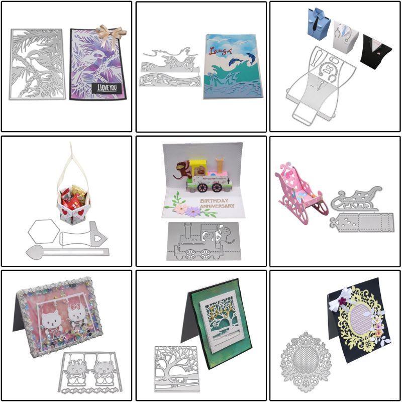 Christmas Sled Metal Cutting Dies Stencil DIY Scrapbooking Album Stamp Paper Car X3UC
