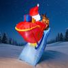 Надувные сани Санты с оленями 11,81 фута Рождественская светодиодная подсветка для двора, украшение для вечеринки, рождественские товары, домашнее украшение, праздничный подарок, игрушка