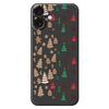 For iPhone 17 Case Christmas Tree Gingerbread Pattern Printing Straight Edge TPU Phone Back Cover