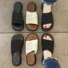 French Flat-bottomed Retro Linen Casual One-word Slippers for Women's Summer Wear 2025 New Seaside Beach Cool Slippers