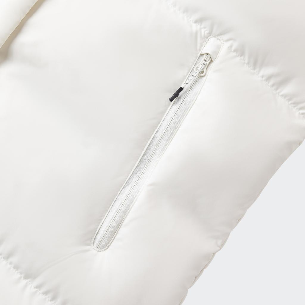 Adidas Длинный пуховик, теплая спортивная повседневная куртка с капюшоном и длинными рукавами, женская куртка Han-Jade-White JV6196