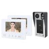 Главная Видеодомофон 2-проводная система 7 дюймов 2 монитора отпечаток пальца пароль IC карта разблокировка ночное видение