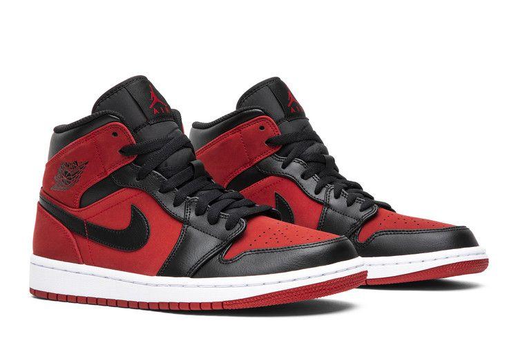 Jordan 1 Средний Красный Тренажерный зал Черный