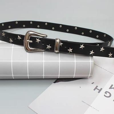 Rivet Punk Star Belt Ins Женские аксессуары Джинсы Дизайн Sense Niche Y2K Hottie Pentagram Belt Men