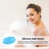 Bath Brush 2 In 1 Design Massage Cleansing Brush for Body And Head Silicone Body Exfoliating Scrubber with Anti-Slip Handle