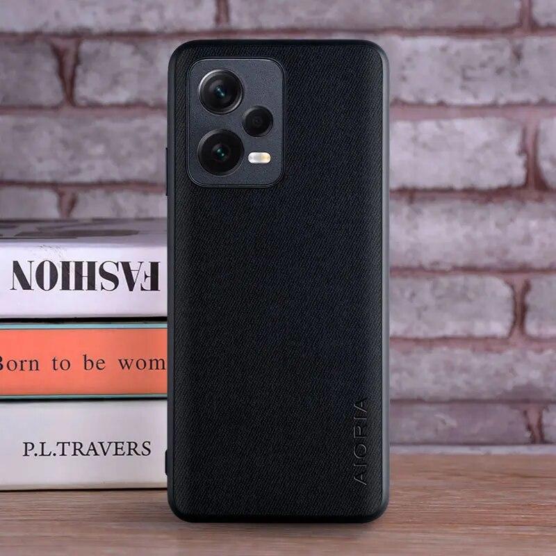 Чехол для Xiaomi Redmi Note 12 Pro Plus Turbo 4G 5G, роскошный текстильный кожаный мягкий чехол для redmi note 12 pro, чехол-капа