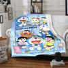 1pc Doraemons Joyful Adventure Flannel Blanket,Ultra Soft Warm Plush Throw for Home Bedroom Bed Sofa Cover Camping Picnic gift Y7241