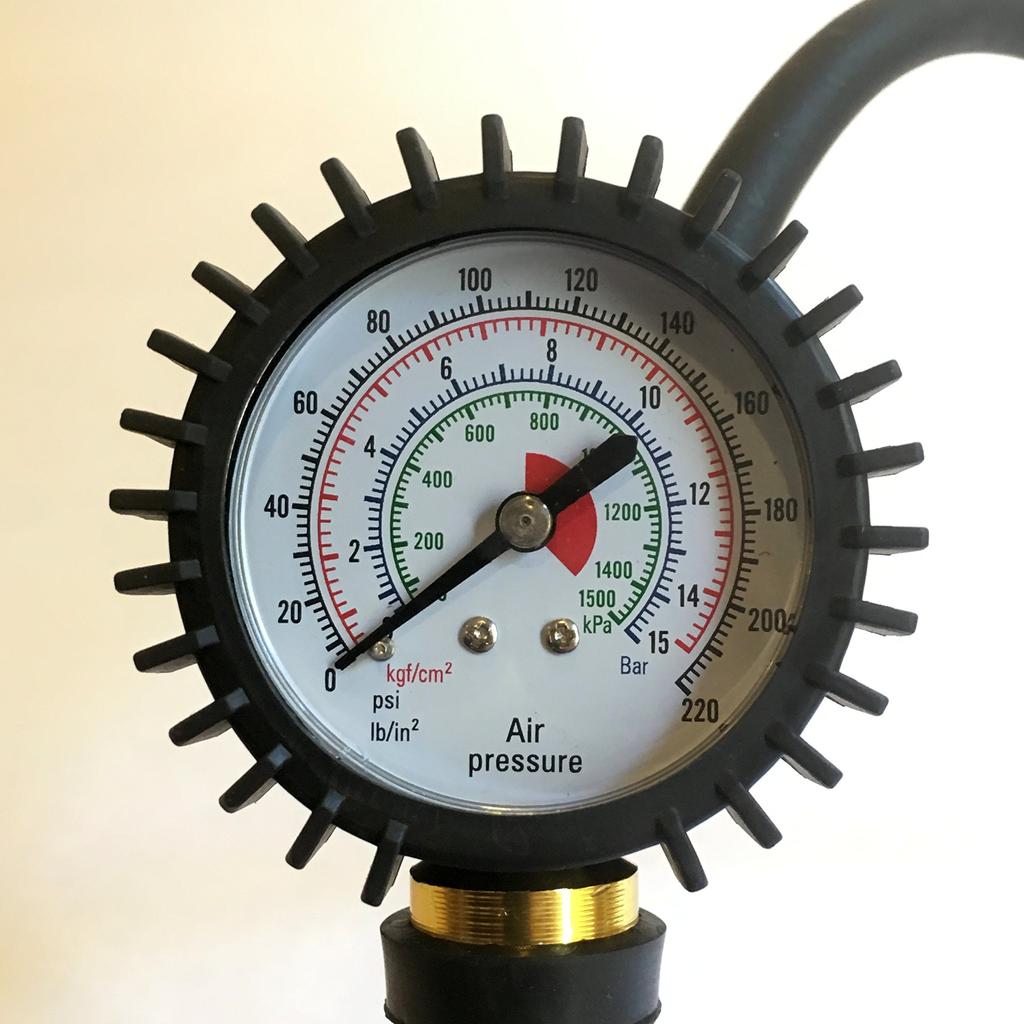 TOP MEISTER Vertical Tire Gauge, Air Chuck Gun, Automobile, Motorcycle, MTB, American Type, Tire Pump