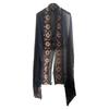 Soft Polyester Long Shawl with Intricate Ethnic Embroidery Shawl Elegant Shawl for Parties and Vacations