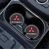 1/2Pcs Car Cup Anti-Slip Carbon Coaster Bottle Pad Interior Accessories For Mitsubishi 9 Ralliart ASX L200 Colt Outlander Pajero