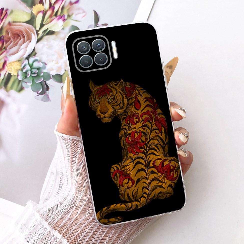 Clear For Oppo F17 Pro Case CPH2119 Cute Cat Fashion Butterfly Funny Painted Bumper Cover For Oppo F17 Pro Casing
