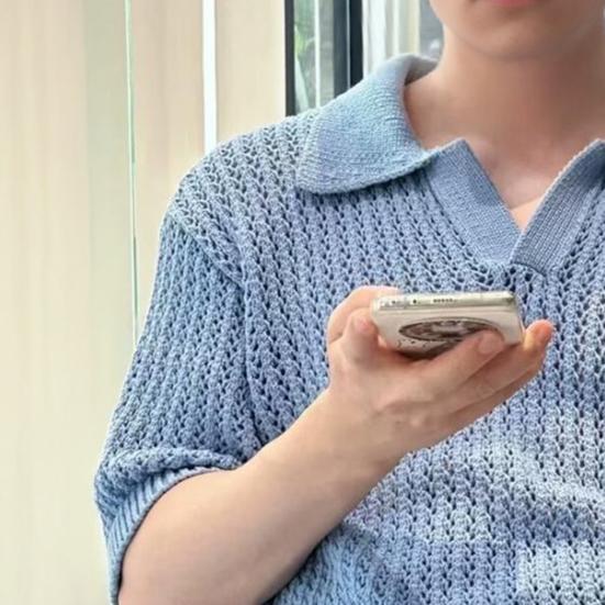 Мужская трикотажная футболка с вырезом, коротким рукавом и лацканами, свободный повседневный летний топ для уличной вечеринки