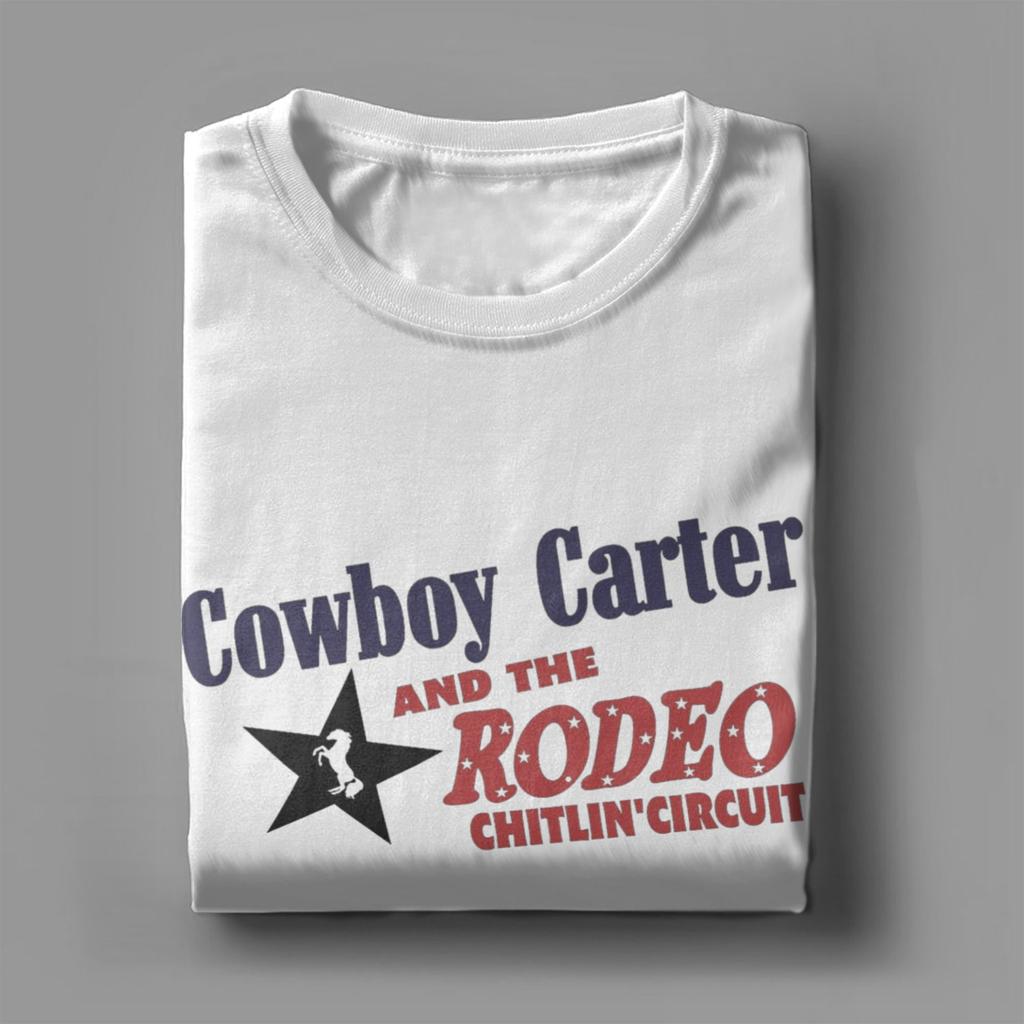Cowboy Carter And Rodeoo Chillin' Circuit Мужские футболки Креативные футболки с коротким рукавом и круглым вырезом Одежда из чистого хлопка