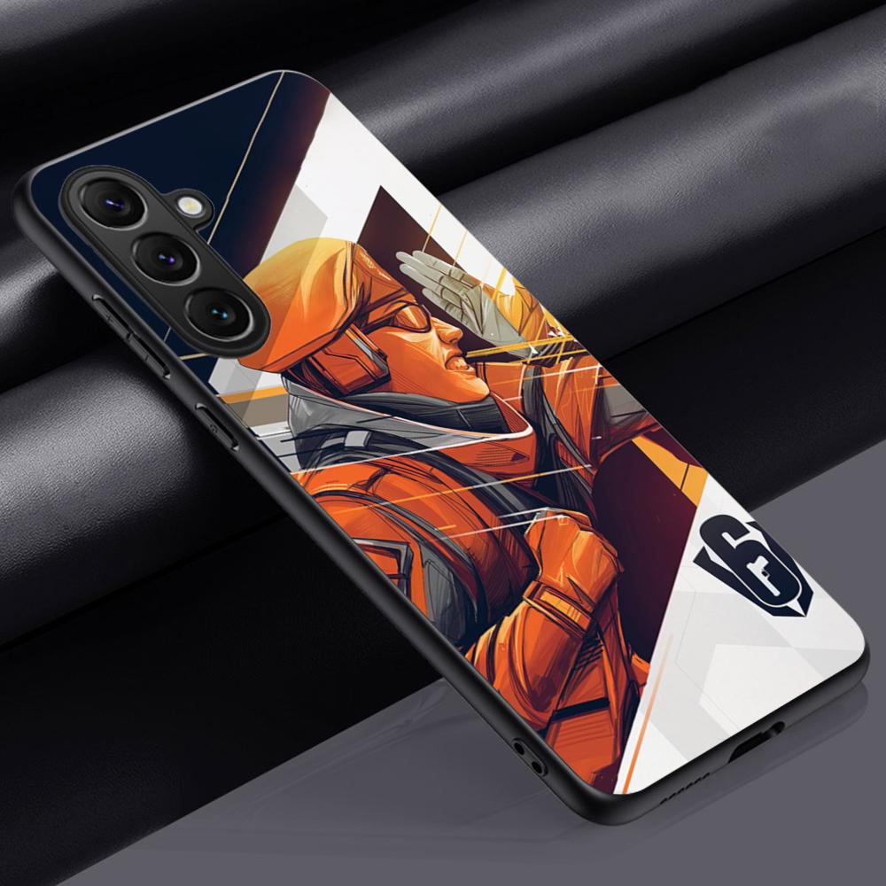 Rainbows Sieges 6 hot game poster Phone Case For Samsung Galaxy S26 S25 S24 S23 S22 S21 Plus Ultra Note20 Soft Black