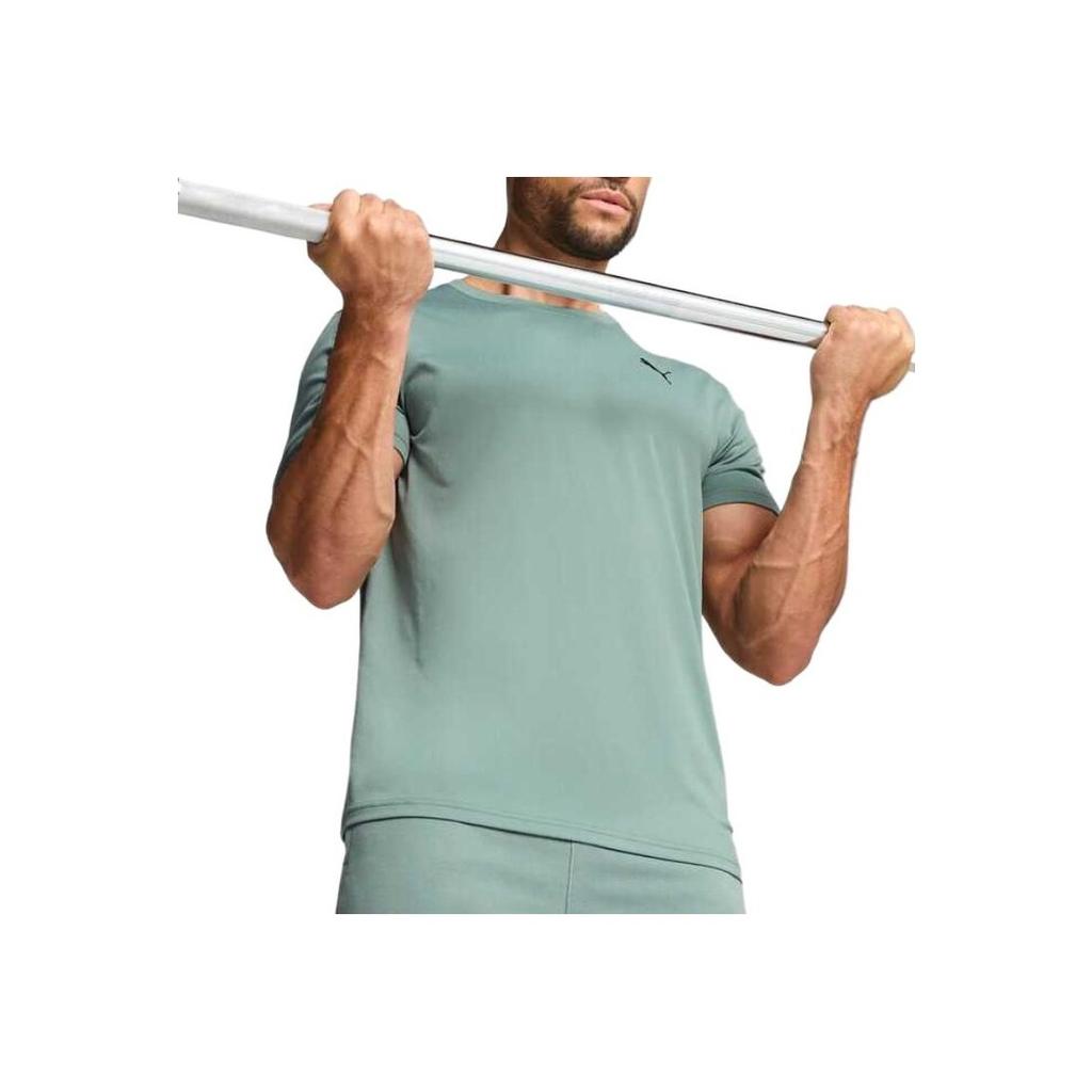 Puma Simple Comfortable Short Sleeve Moisture Wicking T-Shirt Men Tops Green 527344-30