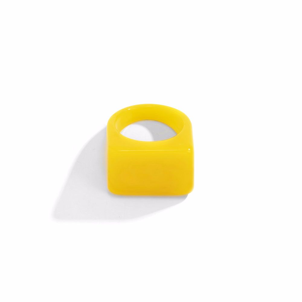 Korean Punk Candy Color Chunky Marbling Solid Color Resin Rings Finger Rings Fashion Jewelry Thumb Rings