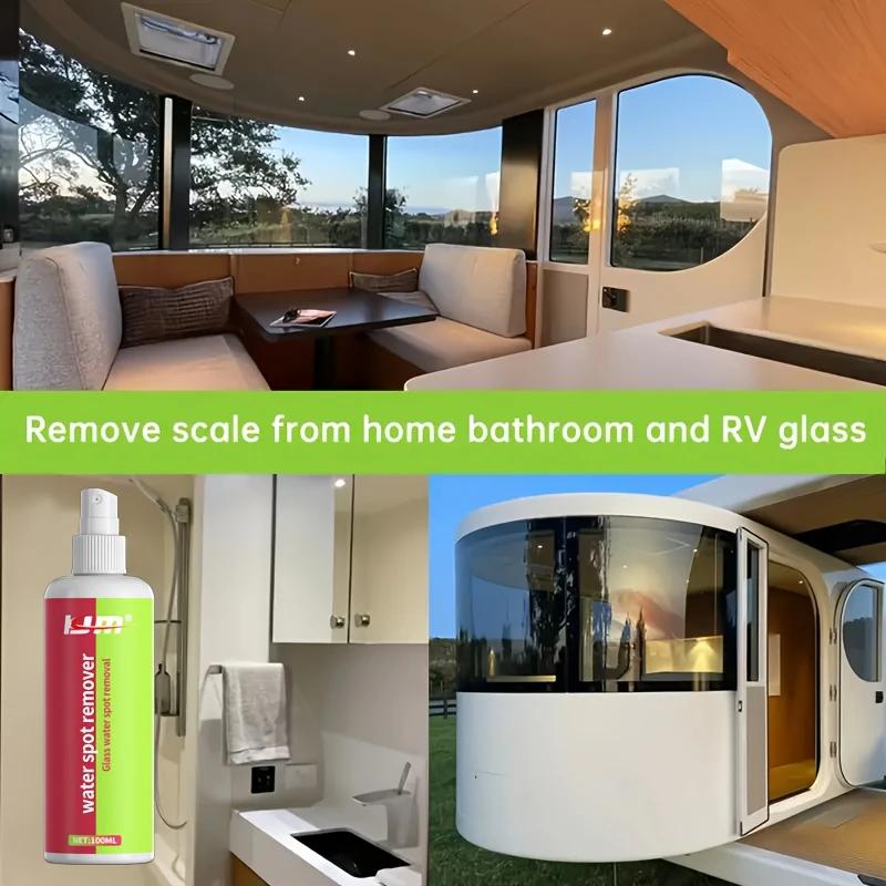 Hard Water Spot Removal Kit,bathroom Glass Polish,powerful Hard Water Remover,descaler for Shower Doors,tiles,stainless Steel.