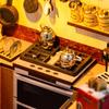 Набор миниатюрного кукольного домика CRESYMME, Деревянный 3D-пазл, Сделай сам ручной работы для взрослых (Кухня Кохару)