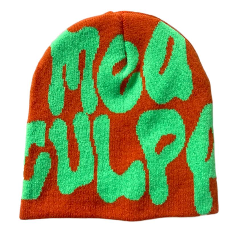 Hot Sell Customized Adult Fashion Printing Soft Winter Hat Knitted With Letters for Men and Women
