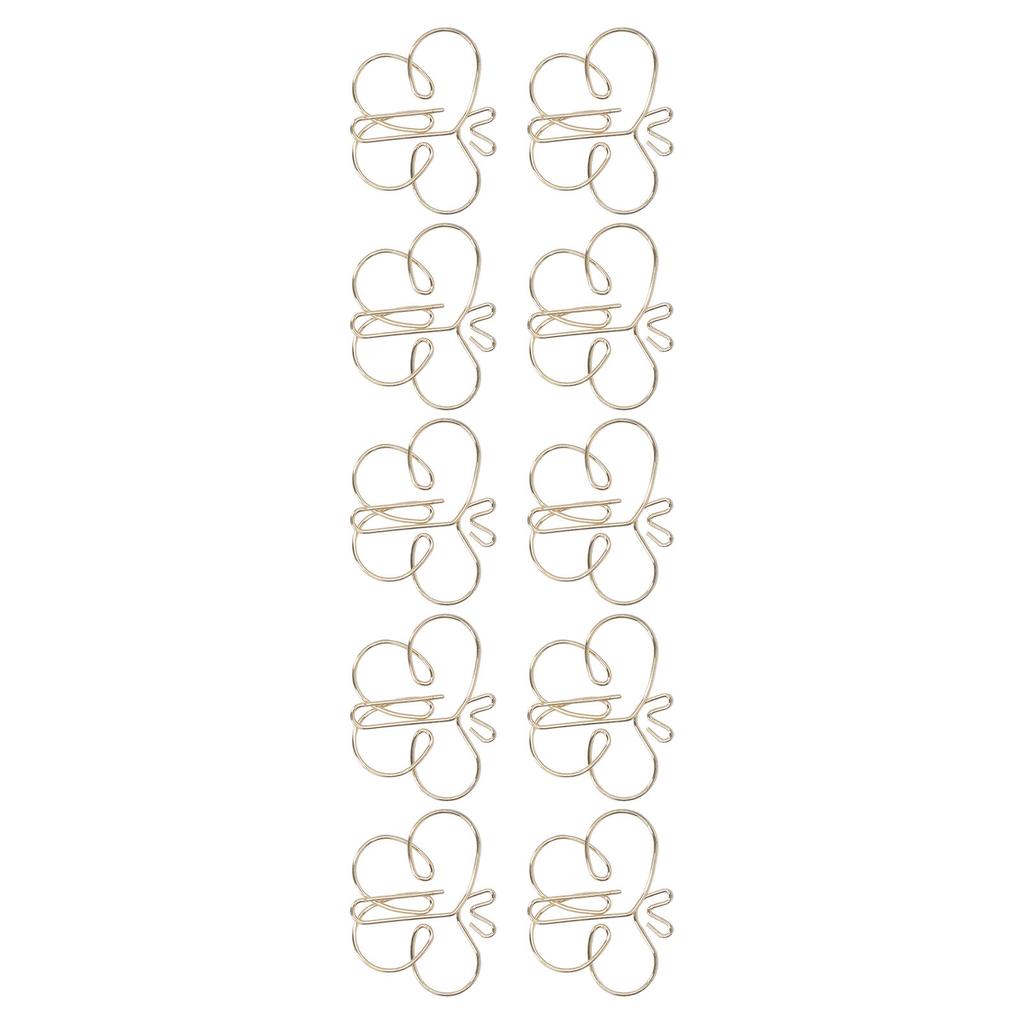 50 шт. Золотые бабочки Скрепки для гальванопокрытия Антикоррозийные Фигурки животных Скрепки для бумаги Антикоррозийные