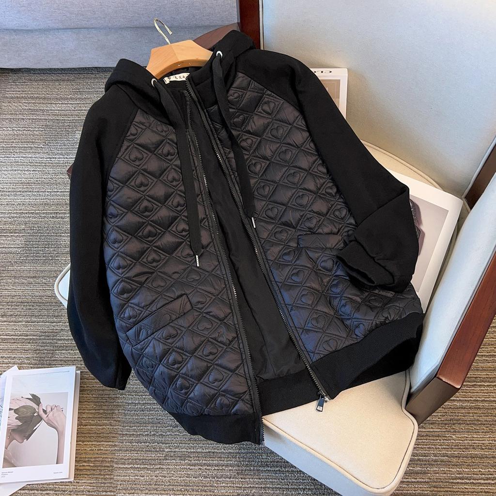 Большие размеры 9XL Легкие хлопковые куртки с подкладкой, пальто, топы с капюшоном, на молнии, зимние свободные повседневные корейские женские теплые толстовки Abrigos