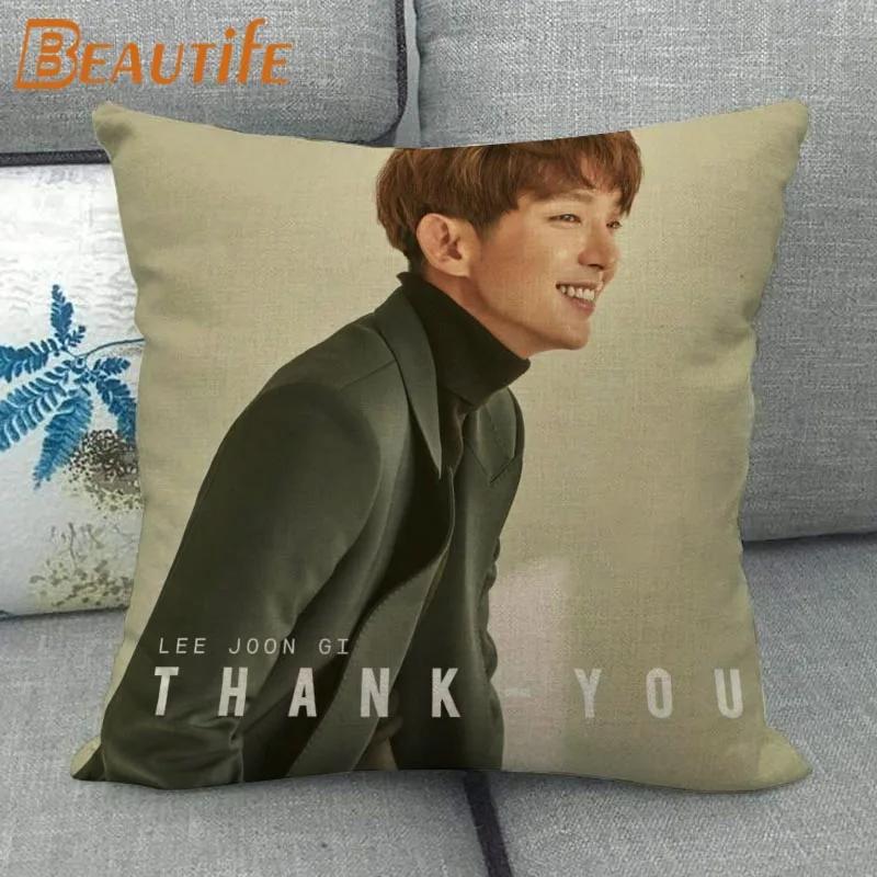 Новое поступление LEE JOON GI Наволочка Спальня Дом Декоративная Наволочка xсм Квадратная На молнии Наволочки Хлопок Лен Ткань Не выцветает