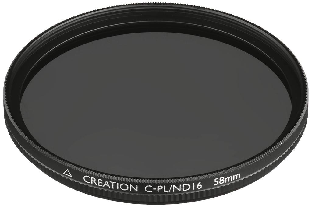 MARUMI PL ND Filter 58mm CREATION 58mm for increasing eliminating and adjusting light intensity & C-PL/ND16 contrast, reflections,