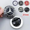 AAUG1 1pcs 57mm Car Front Hood Emblem Badge Bonnet Car Accessories For Mercedes Benz W204 W124 X253 W166 W212 W220 W205 GLA CLA AMG