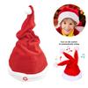 Electric Christmas Hat Plush Singing Dancing Santa Hat Funny Light Up Swing Velvet Hat