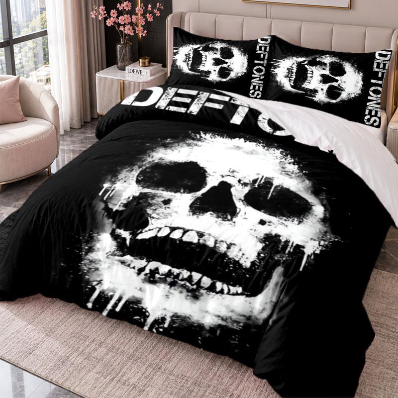 Deftones 3Pcs Bedding Set Duvet Cover With Two Pillowcases For Bedroom Home Decoration