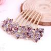 Металлический гребень для волос с семью зубцами и стразами и шпилька - корейский стиль