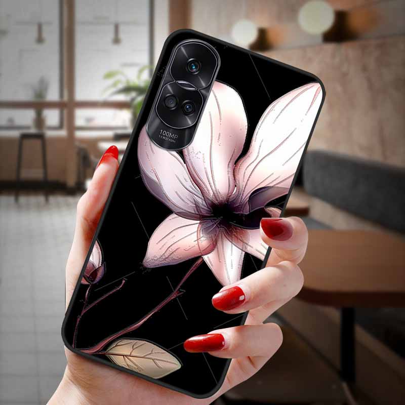 Чехол для Honor 90 Lite 5G 3D Цветочный Рельефный Тиснение Силиконовый Задний Чехол Для Honor 90 Чехол Honor90 Pro 90Pro 90Lite Мягкий Защитный